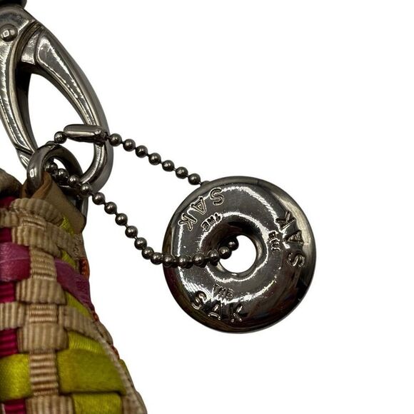 THE SAK Pastel Spring Bouquet Ribbon Basket Weave Clutch Purse - Picture 3 of 9